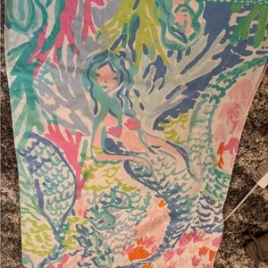 Pottery Barn Kids Blue and Green Beach Towel